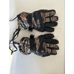 Gore-Tex Insulated Winter Gloves Leather Palm Black Kids Size S